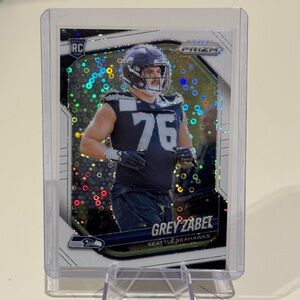 🔥 2025 Gary Zabel Panini Prizm White Disco Prizm card. Seattle Seahawks